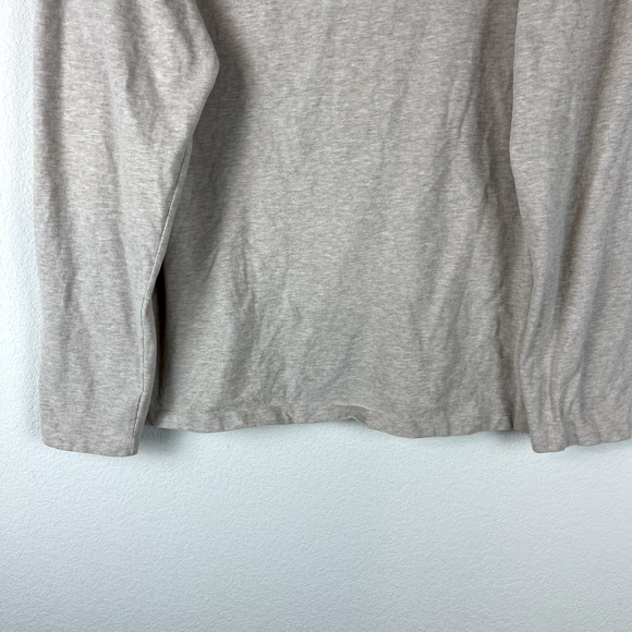 Vince Sueded Jersey Long Sleeve Henley Shirt Mens XL Beige Soft Classic Preppy - Picture 5 of 16